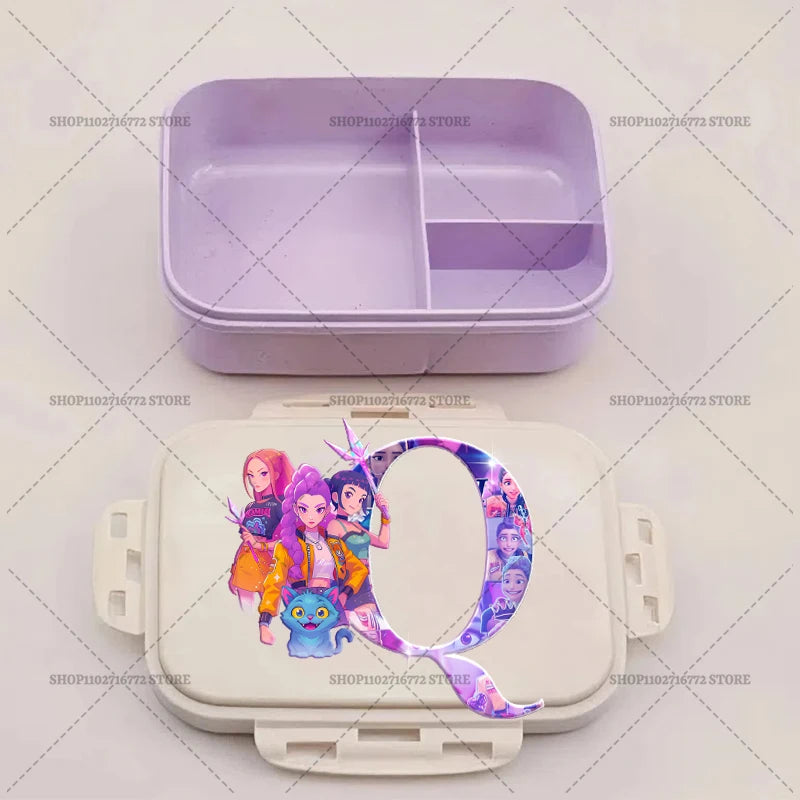 Kpop Demon Hunters Lunch Box Huntrix Food Containers Kids School Picnic Lunchbox Merch Gifts