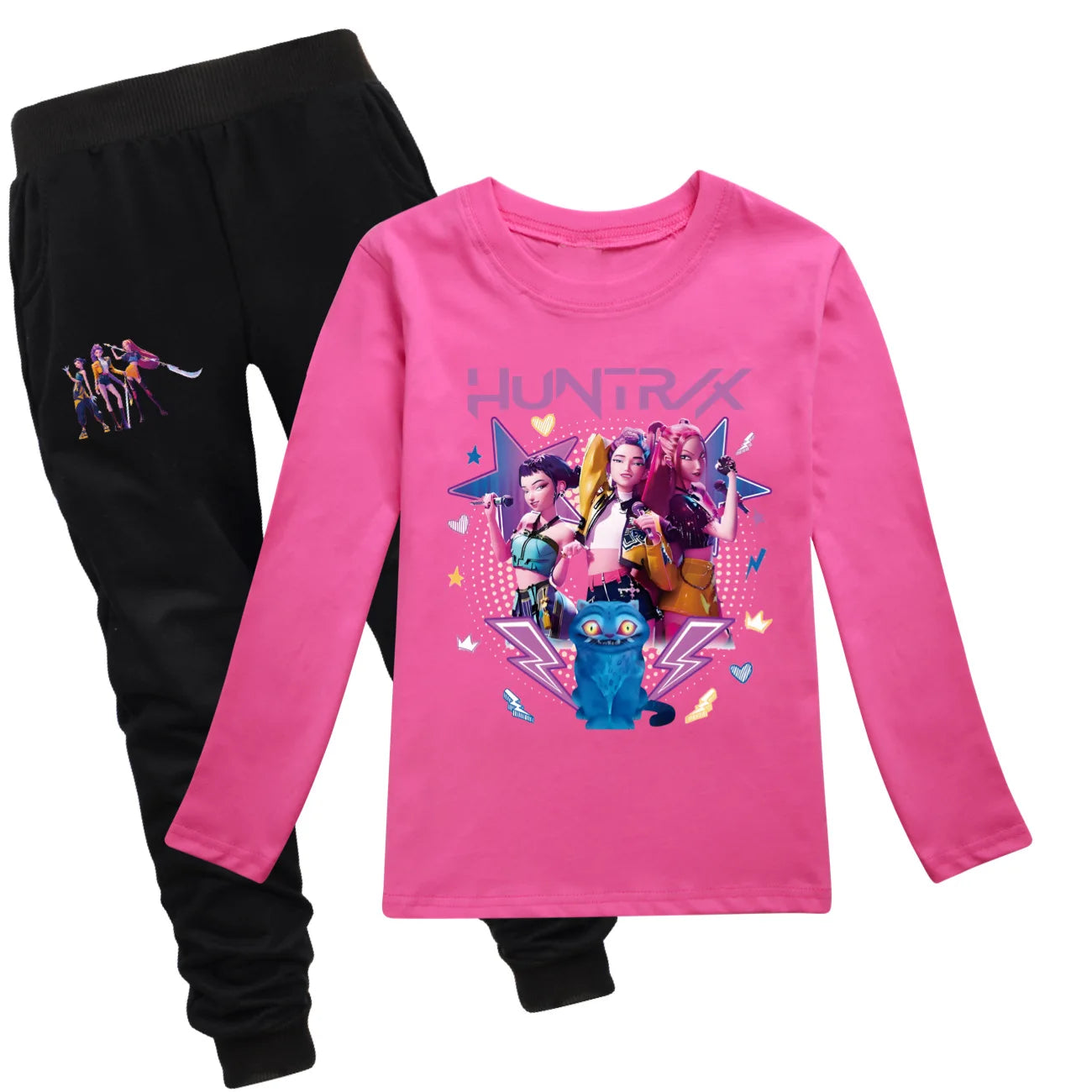 KPop Demon Hunters Huntrix Top T Shirt Kids T-shirt Rumi Clothes Mira Zoey Long Sleeved