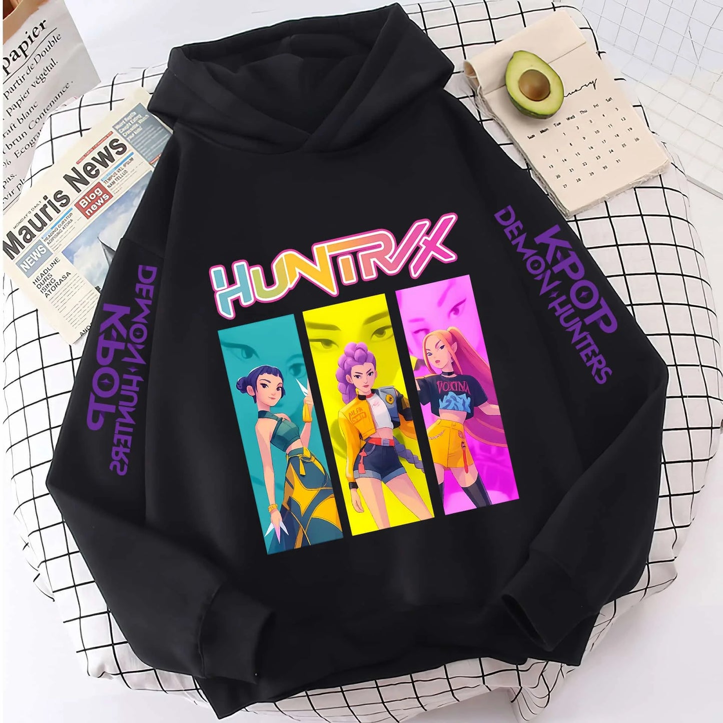 KPop Demon Hunters Sweatshirt Hoodie Tops Huntix Clothes Merch Gifts