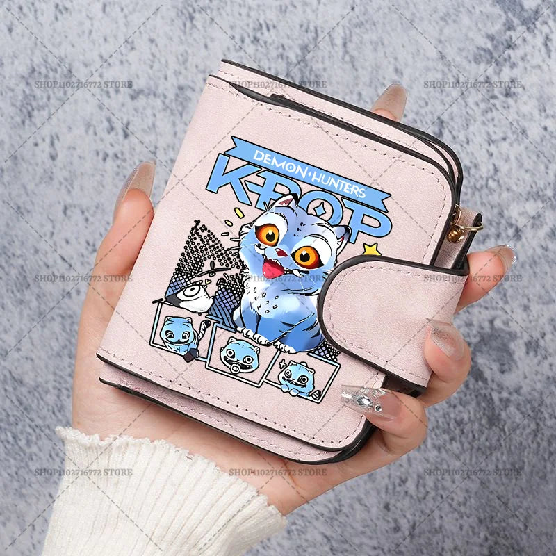 KPop Demon Hunters Wallet PU Waterproof Money Bag Card Holder Purse Coin Huntrix Merch Gift