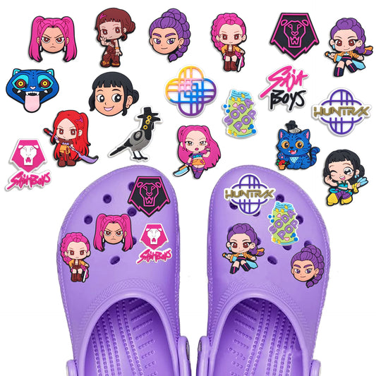KPop Demon Hunters Shoe Croc Charms Huntrix Crocs Decoration