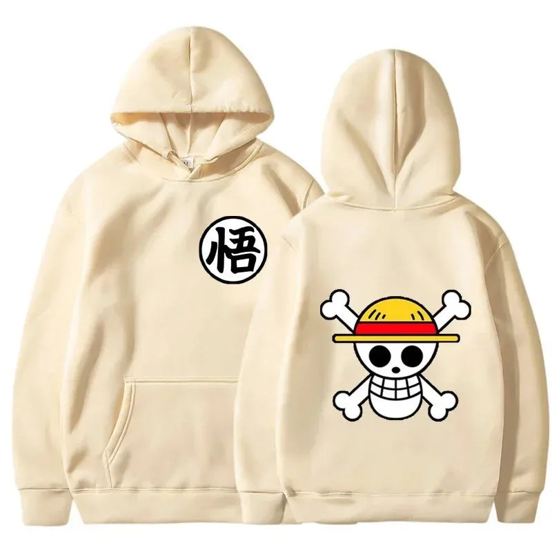 Straw Hat Pirates One Piece Manga Anime Hoodie Luffy Sweatshirt Pullover Hooded Top