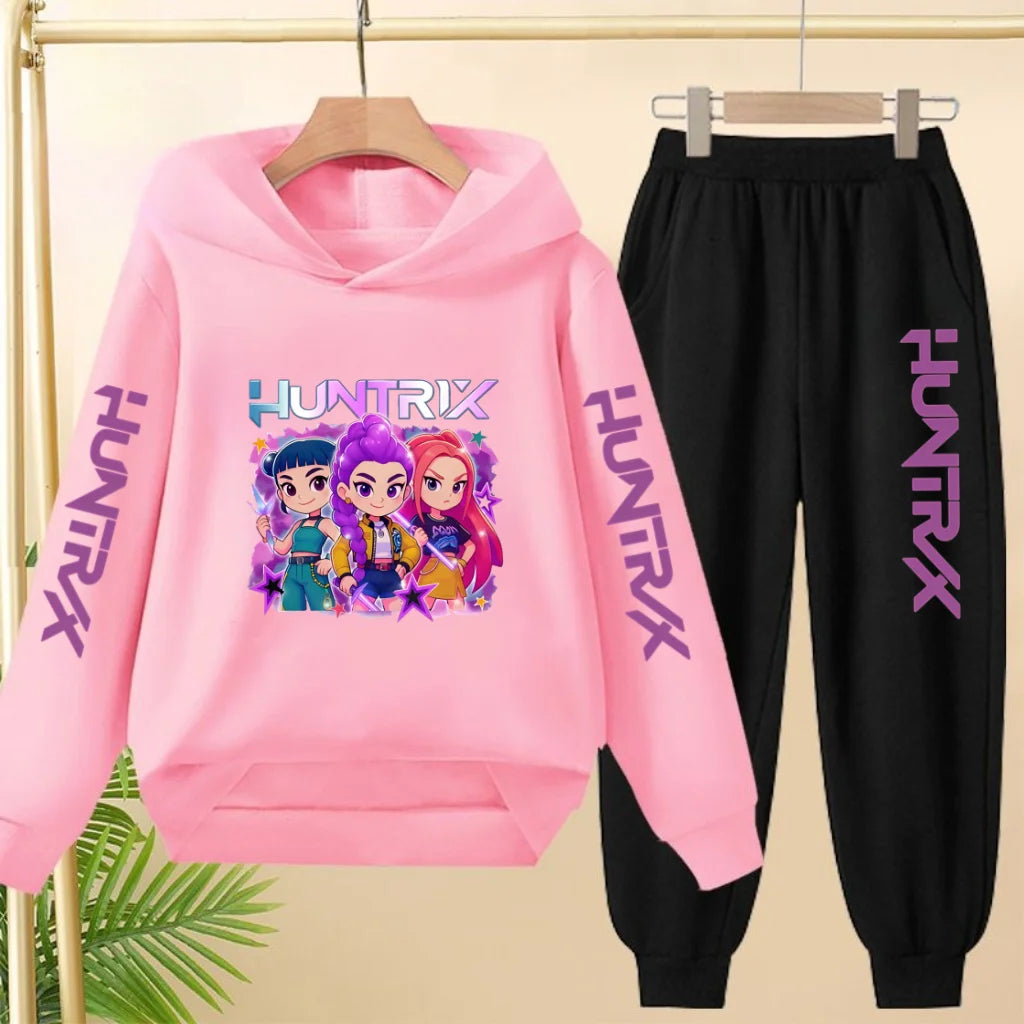 KPop Demon Hunters Tracksuit Hoodie Jumper Huntrix Clothes Joggers