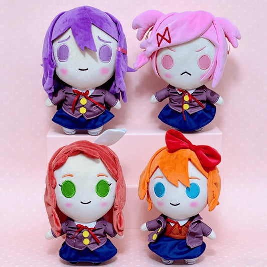 DDLC Doki Doki Literature Club Plushie Anime Monika Natsuki Sayori Yuri Stuffed Doll Plush Kawaii Toys