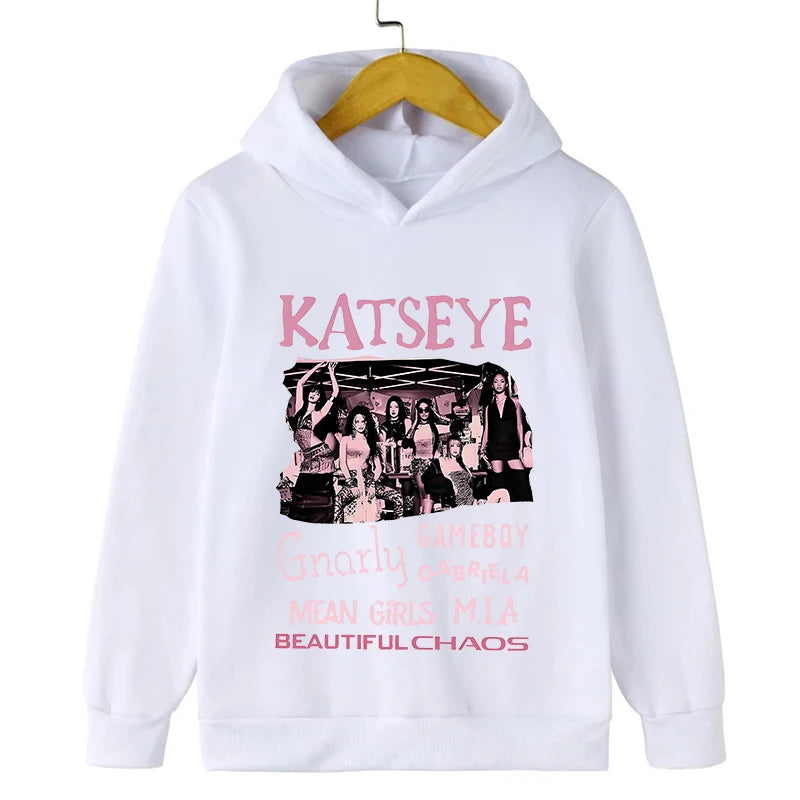 K-Pop Girls Group Katseye Hoodie Boys Girls Hooded Sweatshirts KPop