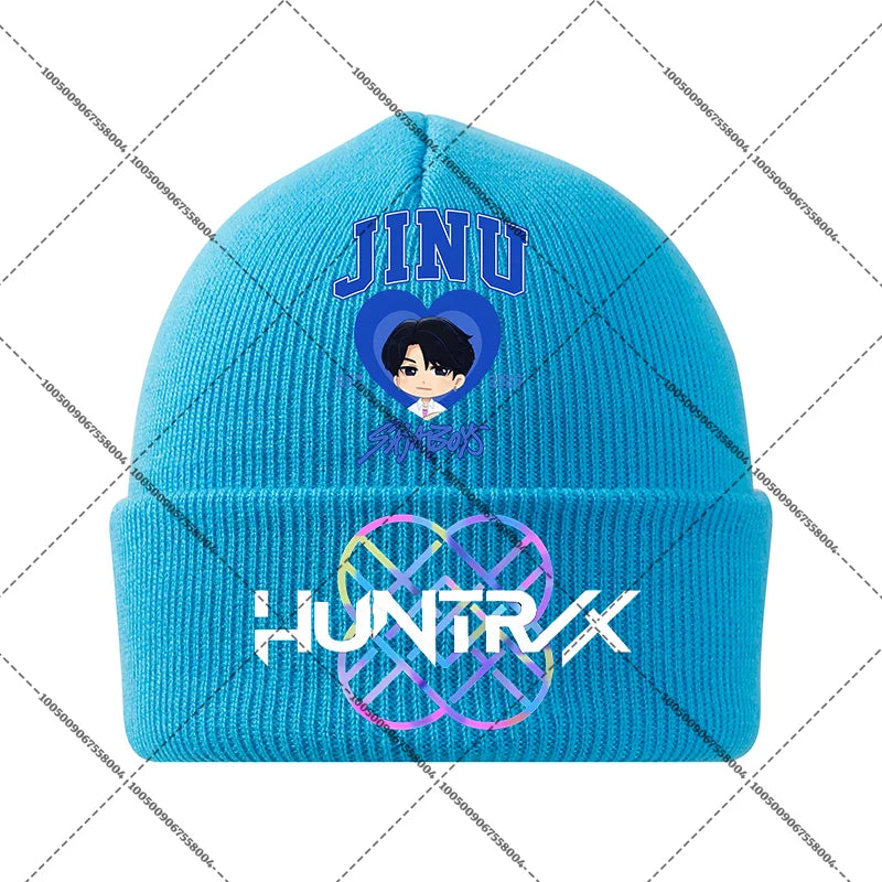KPop Demon Hunters Huntrix Knit Cap Winter Beanie Knitted Hat Rumi Mira Zoey Merch Gifts