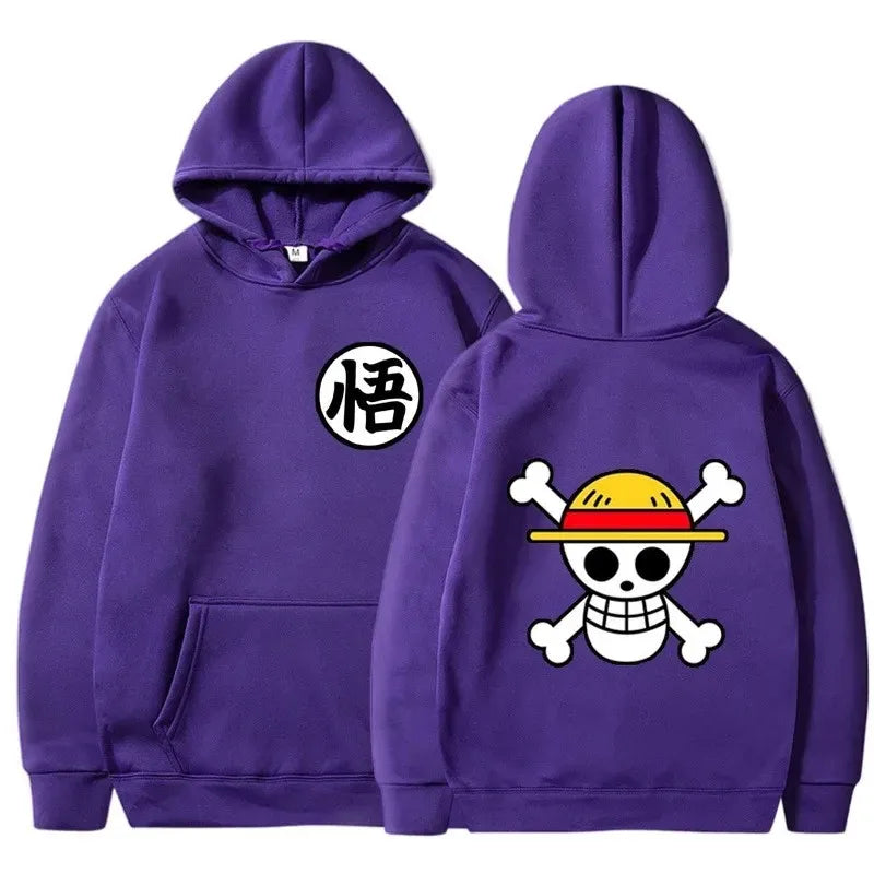 Straw Hat Pirates One Piece Manga Anime Hoodie Luffy Sweatshirt Pullover Hooded Top
