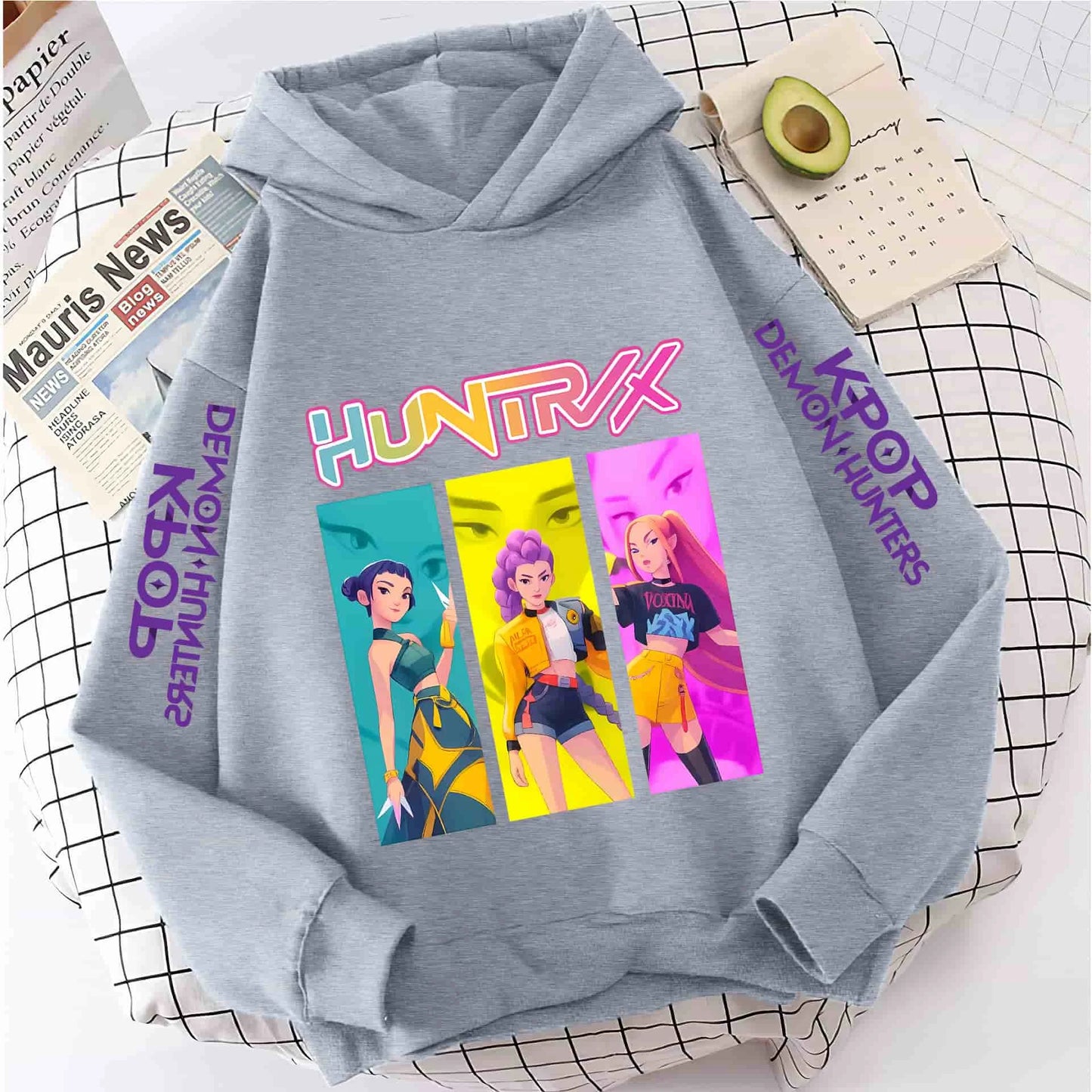 KPop Demon Hunters Sweatshirt Hoodie Tops Huntix Clothes Merch Gifts