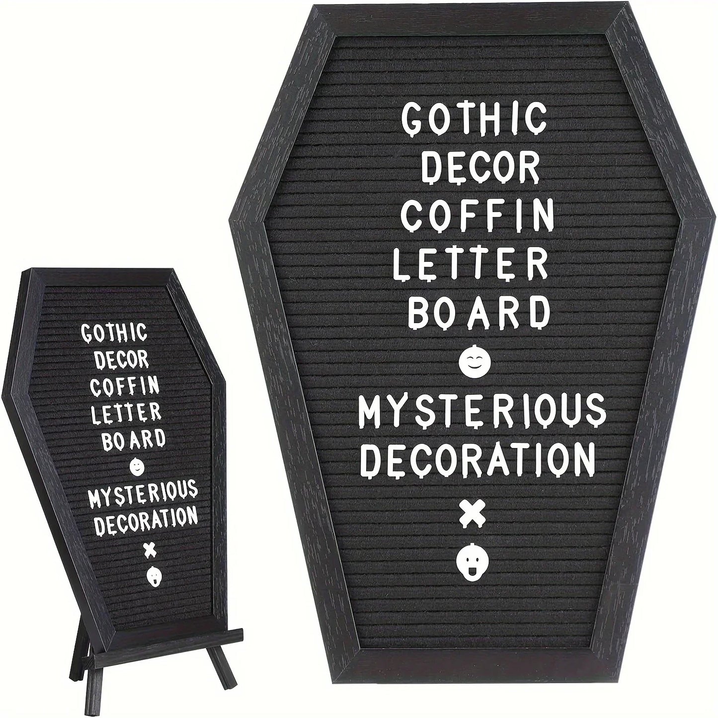 Coffin Letter Board Black Noticeboard Gothic Halloween Home Decor