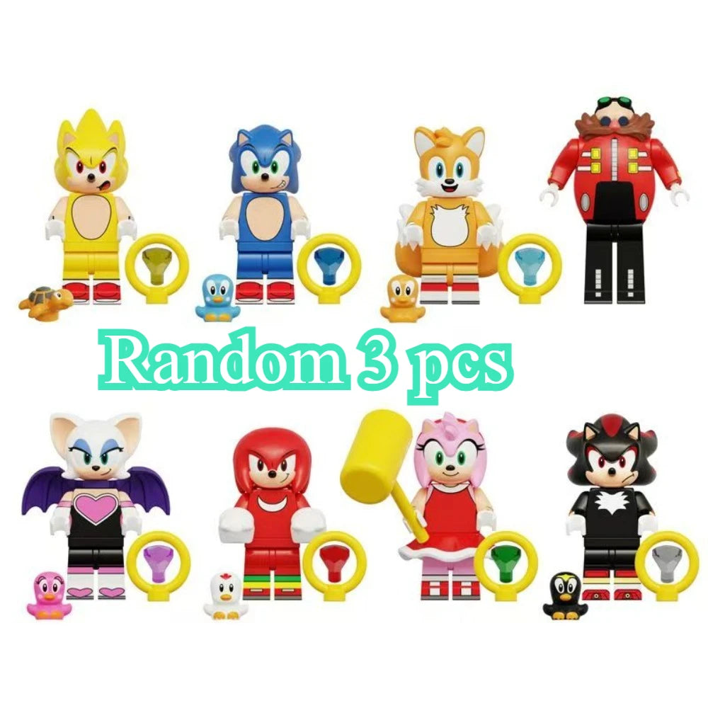 Sonic The Hedgehog Lego Building Blocks Knuckles Toys Gifts
