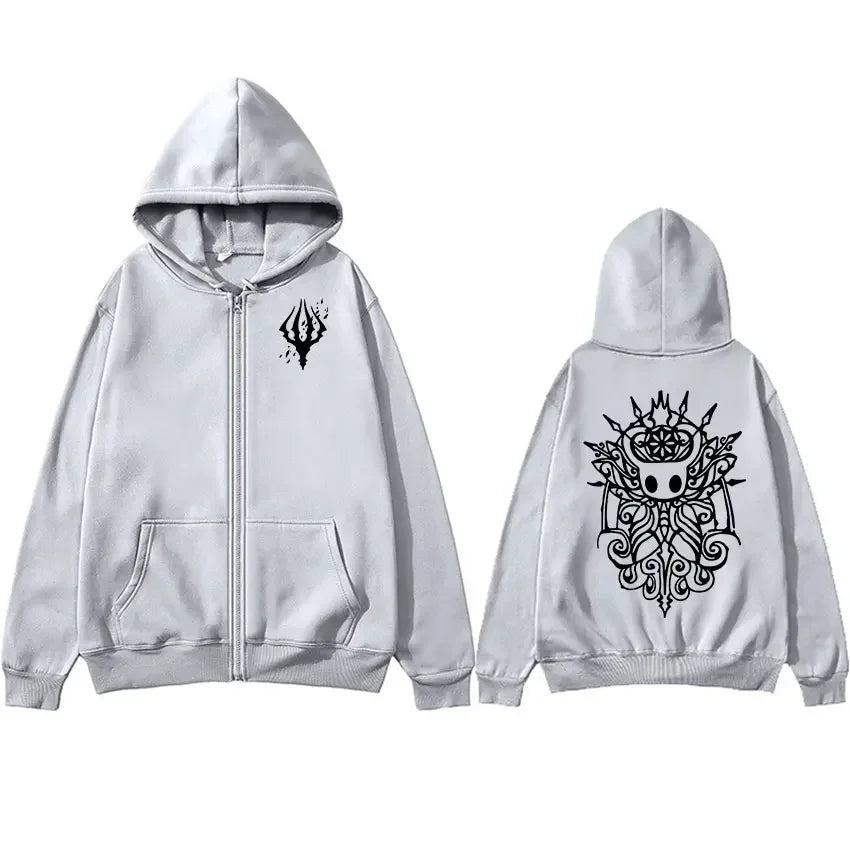 Game Hollow Knight Pullover Zipper Hoodie Men's Women Gamer Merch Clothes