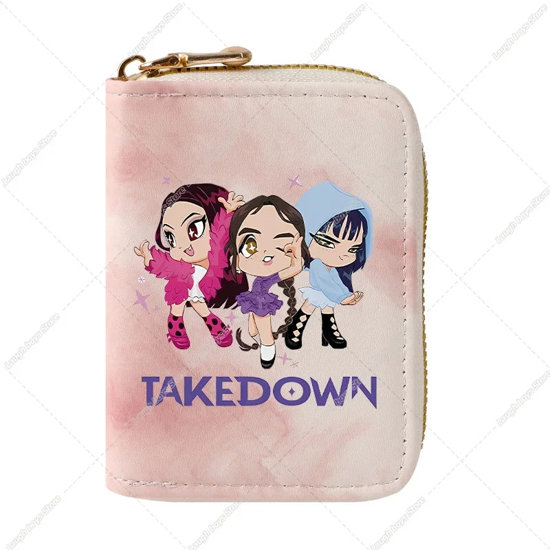 KPop Demon Hunters Fashion Wallets Huntrix Coin Money Cards Purse Rumi Mira Zoey Merch