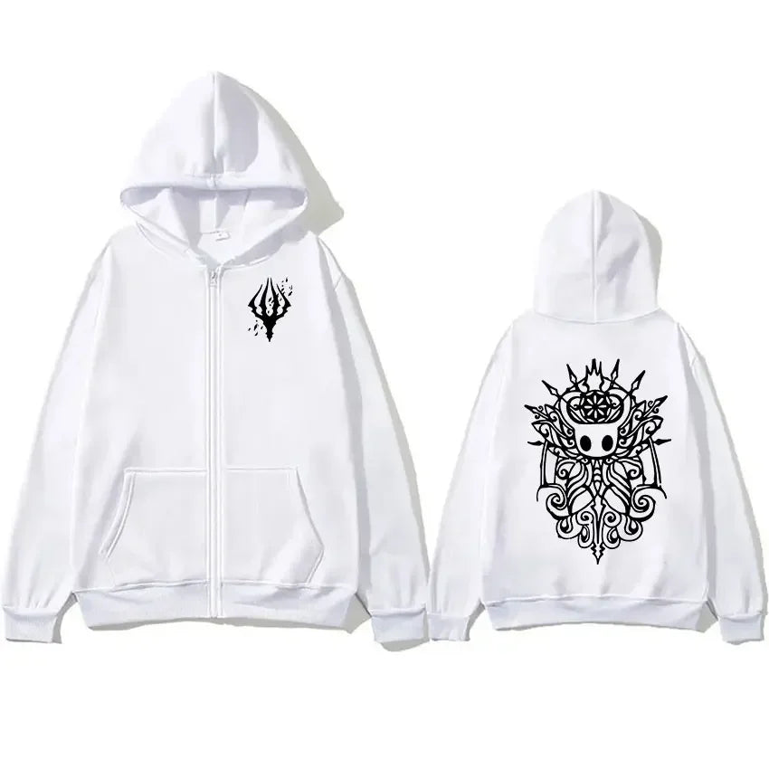 Game Hollow Knight Pullover Zipper Hoodie Men's Women Gamer Merch Clothes