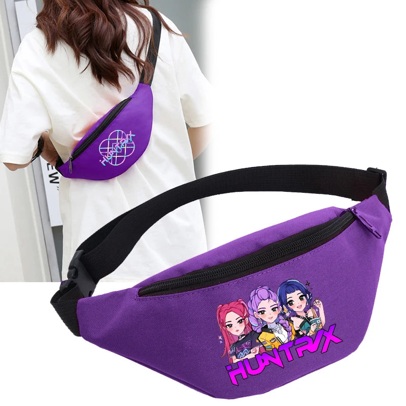 KPop Demon Hunters Waist Bum Bag Kids Fanny Packs Huntrix Merch Gifts