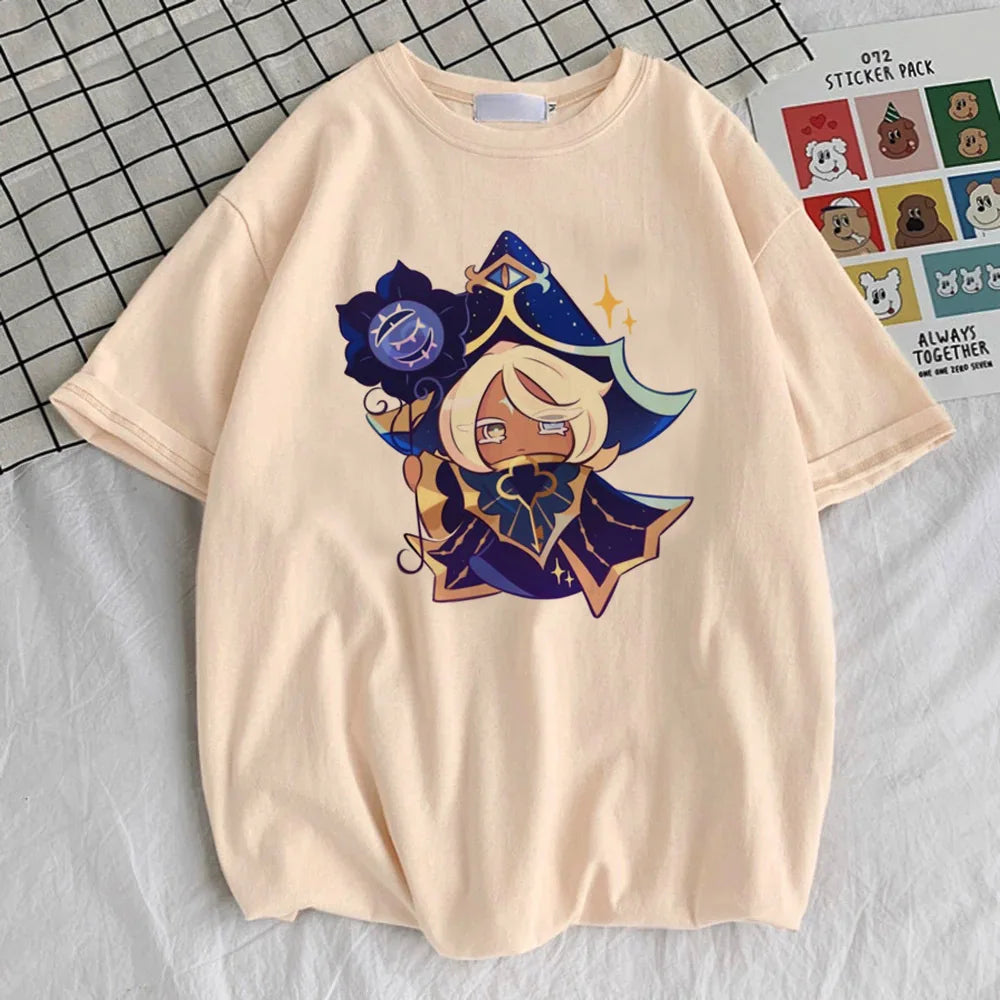 Shadow Milk Cookie Tshirt Cookie Run Kingdom Game T-Shirt Teen Adult