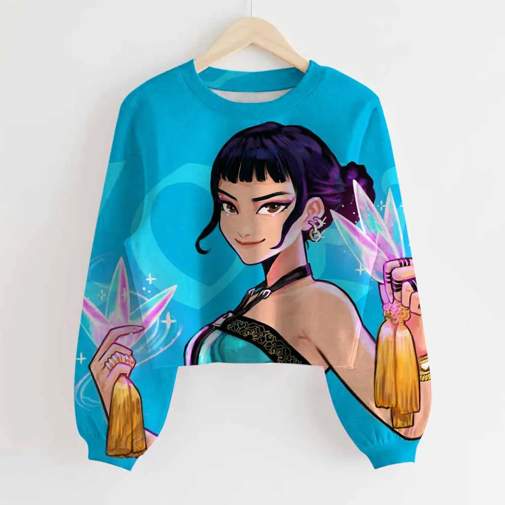 KPop Demon Hunters Huntrix Long Sleeved Top Jumper Sweater Clothes Merch Gifts Rumi Mira Zoey