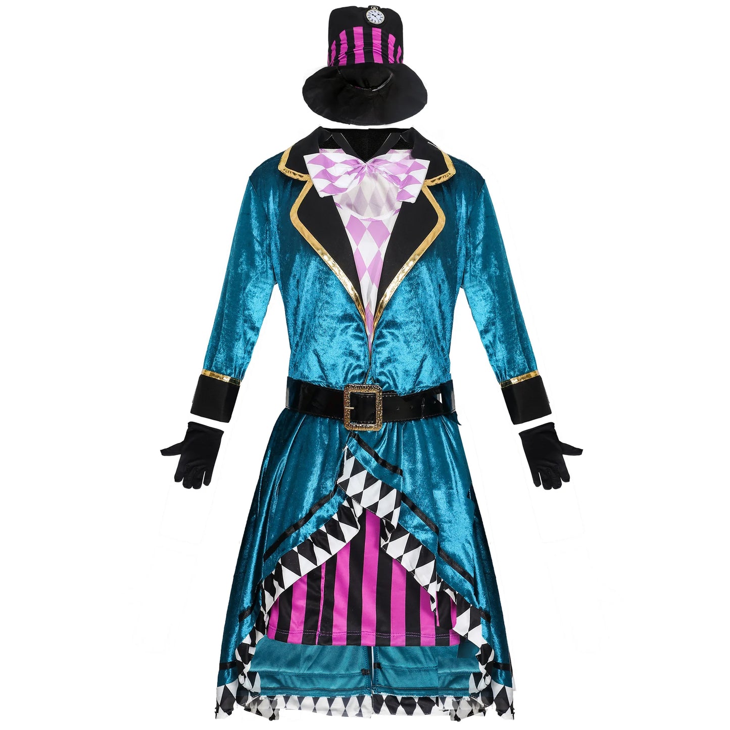 Sexy Alice In Wonderland Mad Hatter Cosplay Fancy Dress Costume