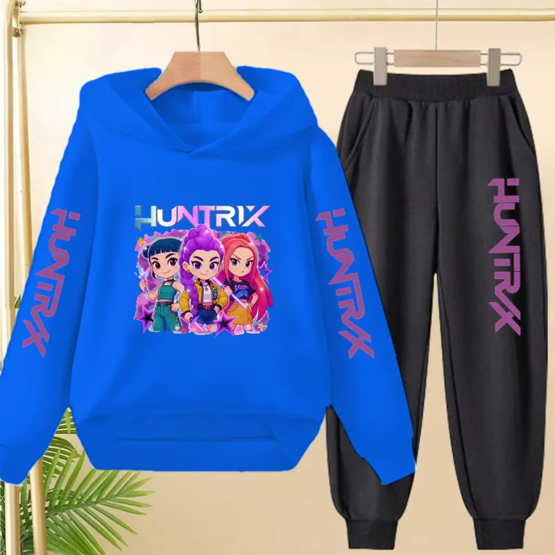 KPop Demon Hunters Tracksuit Hoodie Jumper Huntrix Clothes Joggers