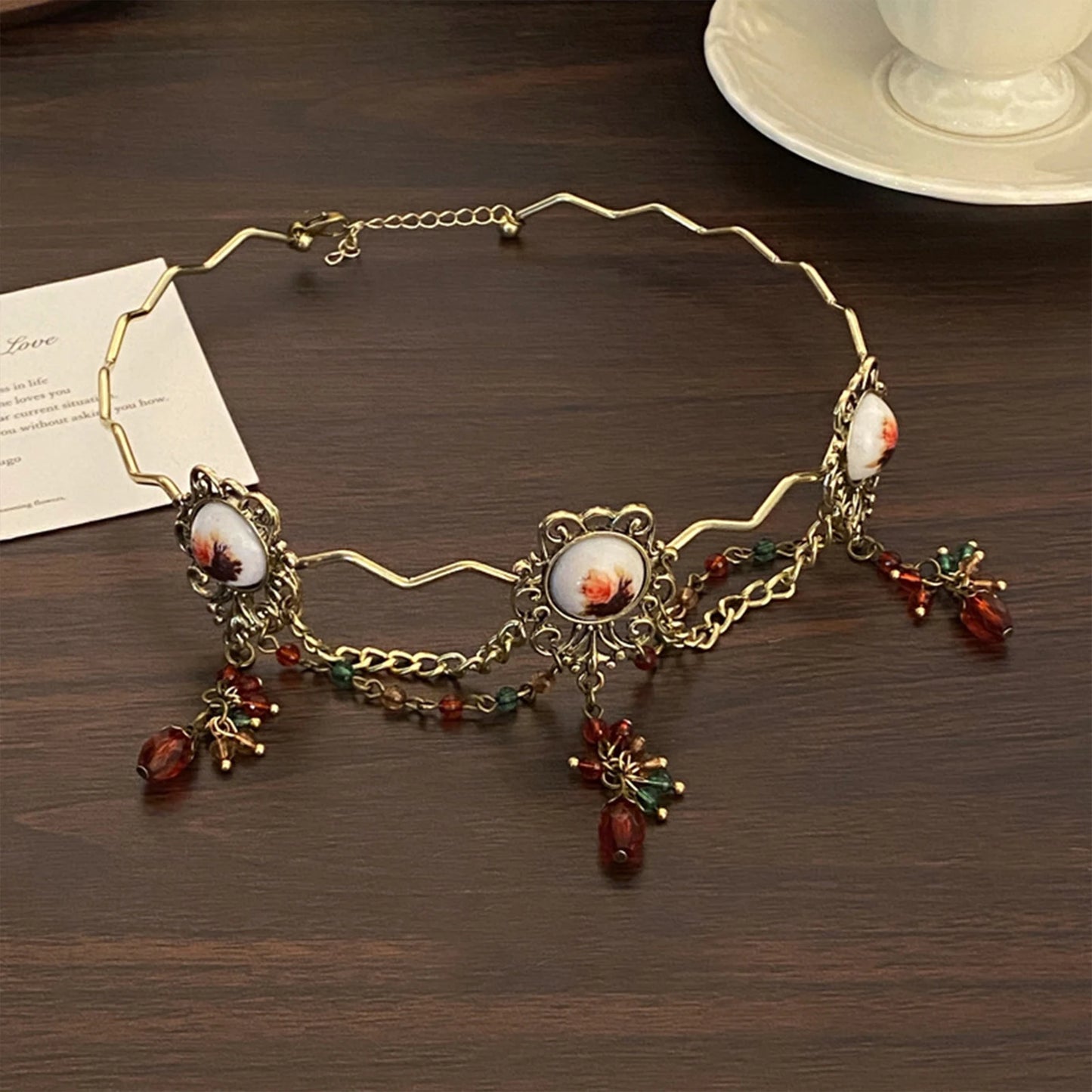 Victorian Gothic Choker Cameo Collar Costume Jewellery Accessory