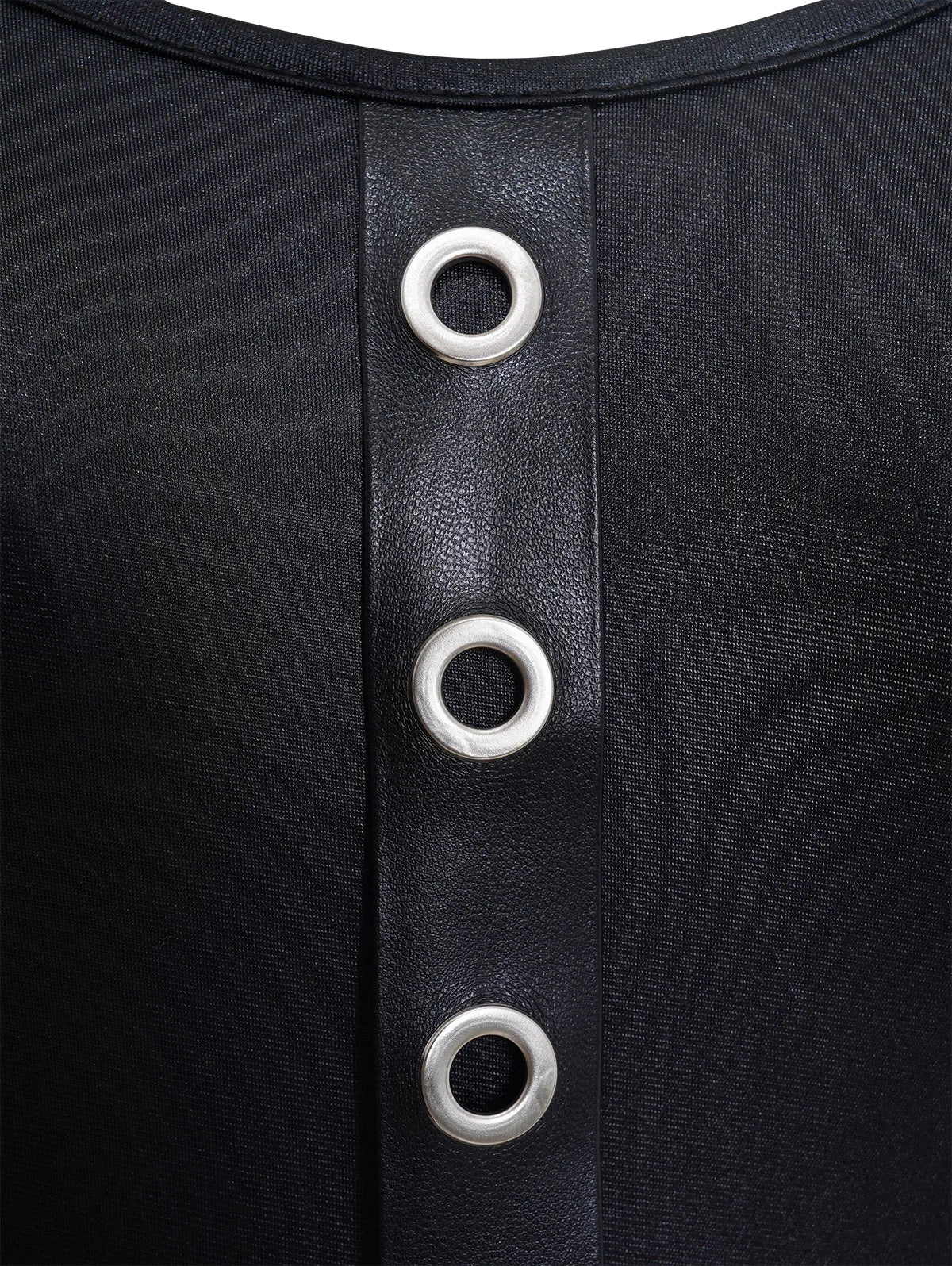 Gothic Black Skater Dress O Ring Chain Belt