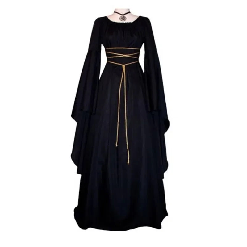 Pagan Medieval Gothic Historical Cosplay Long Gown Dress