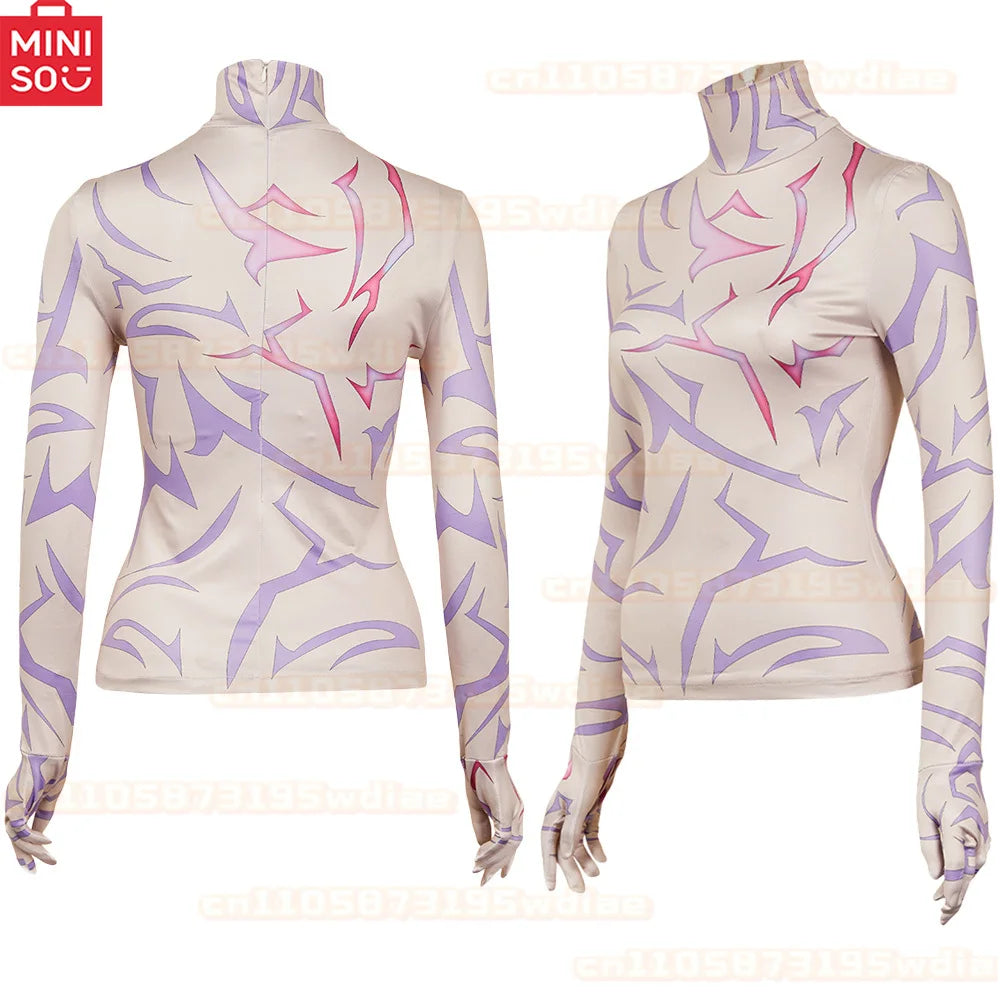 KPop Demon Hunters Rumi Jinu Cosplay Demon Patterns Fancy Dress Costume Child Adult