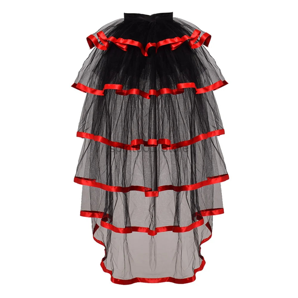 Sexy Ruffle Tutu Burlesque Steampunk Bustle Skirt Costume