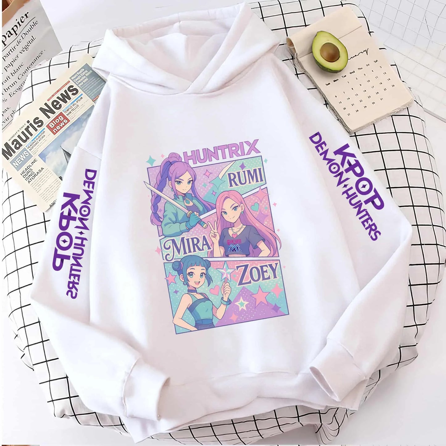 KPop Demon Hunters Sweatshirt Hoodie Tops Huntix Clothes Merch Gifts