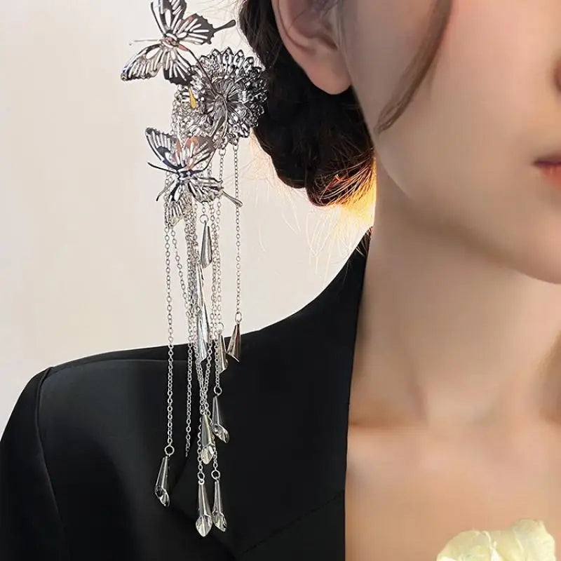 Exquisite Butterfly Tassel Hair Sticks Accessory Hair slide Hairpin