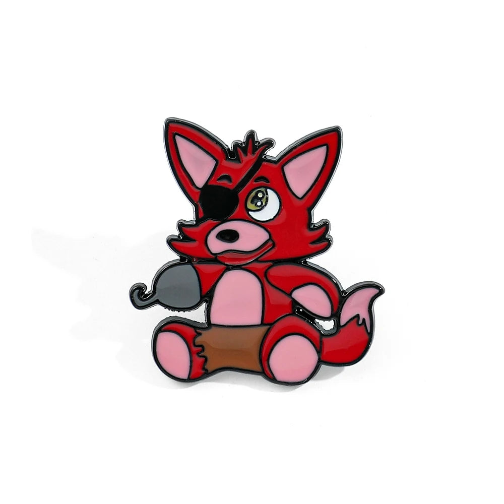 FNAF Brooch Five Night's At Freddy Enamel Pins Foxy Bonnie Animal Brooch