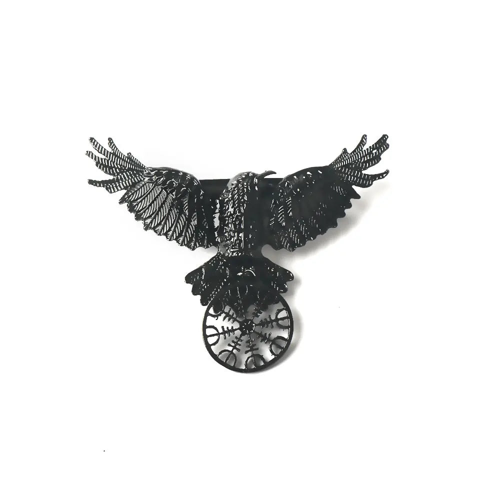 Gothic Crow Vintage Medieval Hairclip Resin Raven Barrette Hair Accessory