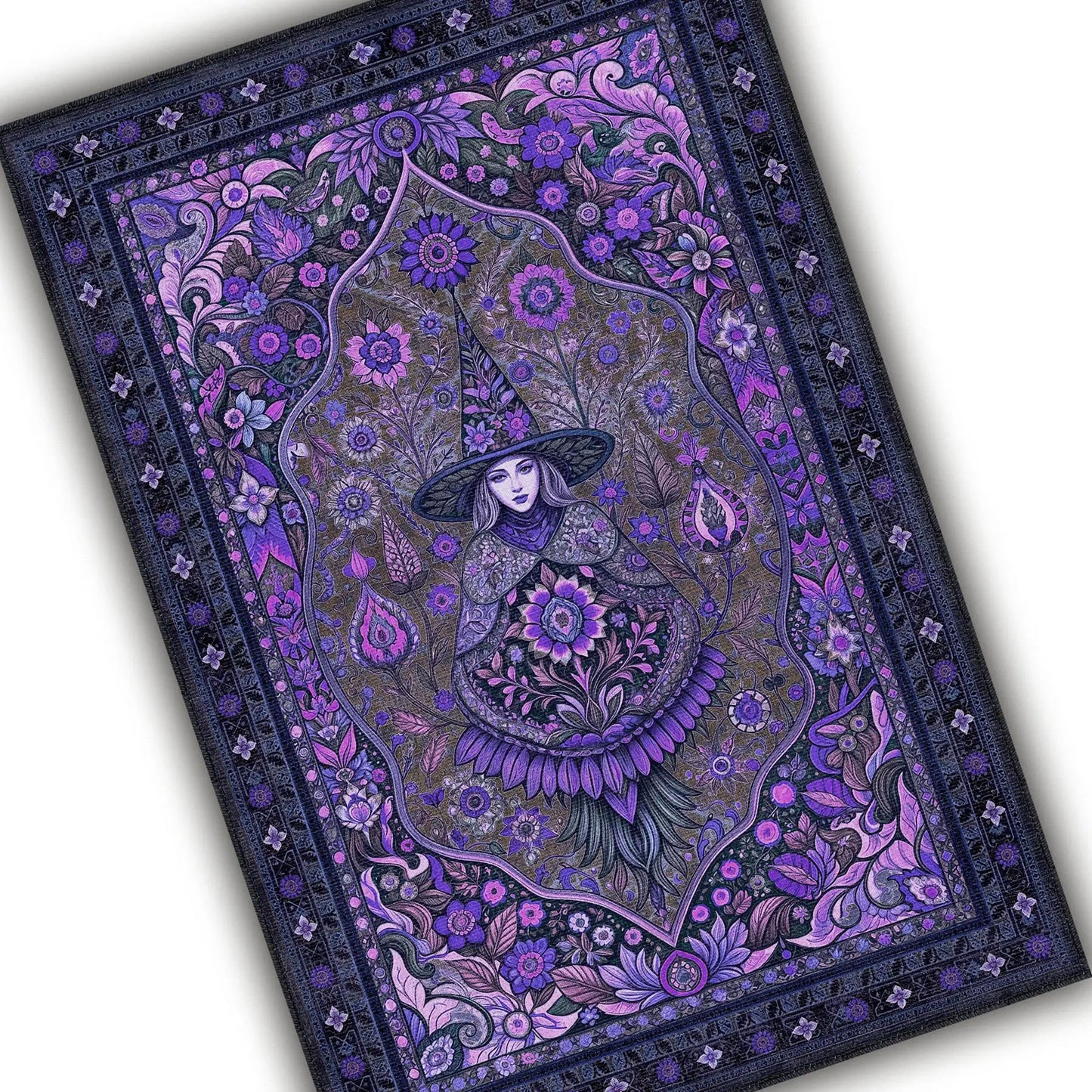 Witchcraft Rug Home Witchy Decor Bedroom Mat Purple Gothic Rug Mystical Rug