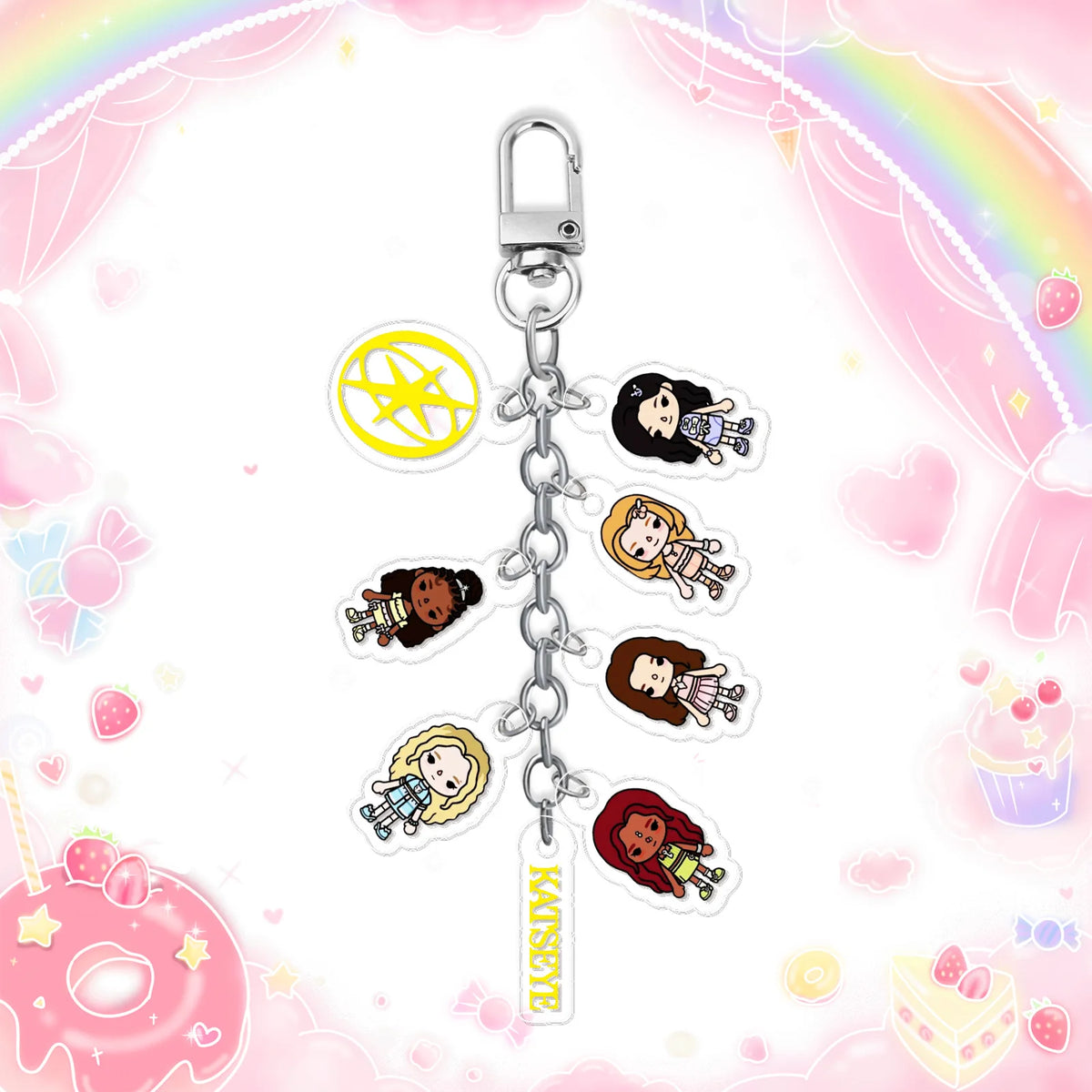 KATSEYE Acrylic Keychain Kpop Girl Group Merch Bag Charm Pendant