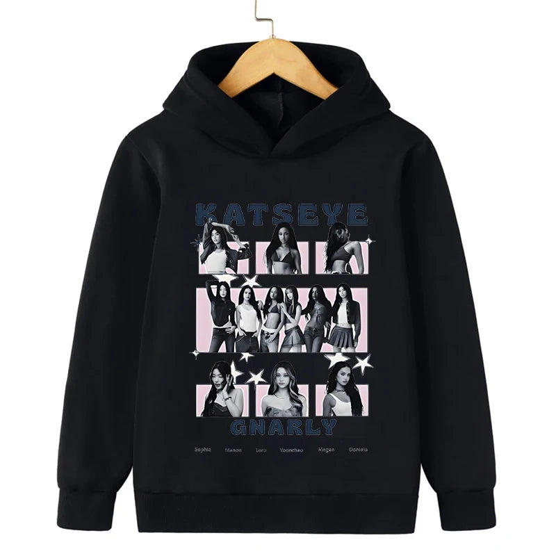K-Pop Girls Group Katseye Hoodie Boys Girls Hooded Sweatshirts KPop