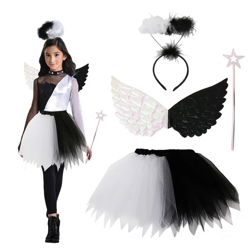 Halloween Angel Halos Headbands Angel Wing Tutus Angel Wands Fancy Dress Costume Accessories