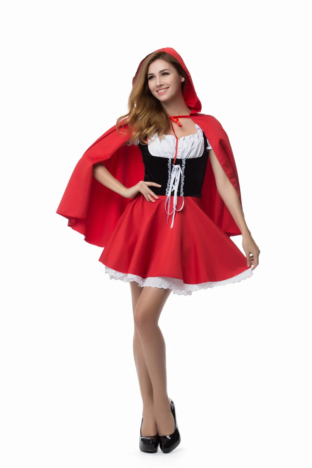 Ladies Little Red Riding Hood Costume Fairytale Fancy Dress