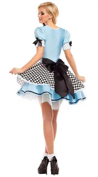Sexy Adult Womens Alice in Wonderland Fancy Dress Costume