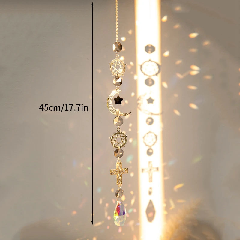 Crystal Suncatcher Pagan Wind Chimes Bohemian Garden Ornament