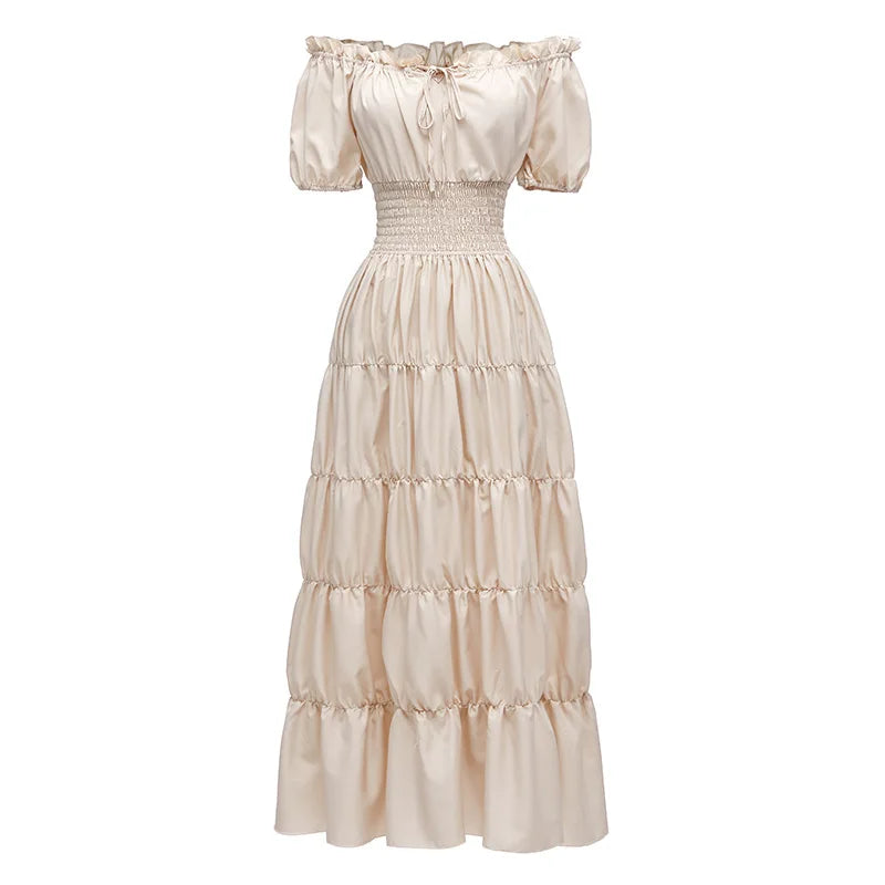 Medieval Renaissance Steampunk Maid Chemise Long Petticoat Dress