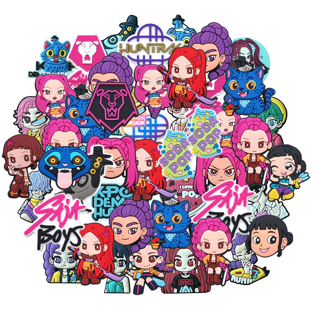 K-POP Demon Hunters Croc Charms Huntrix Saja Boys Rumi Derpy Shoe Charms Accessories