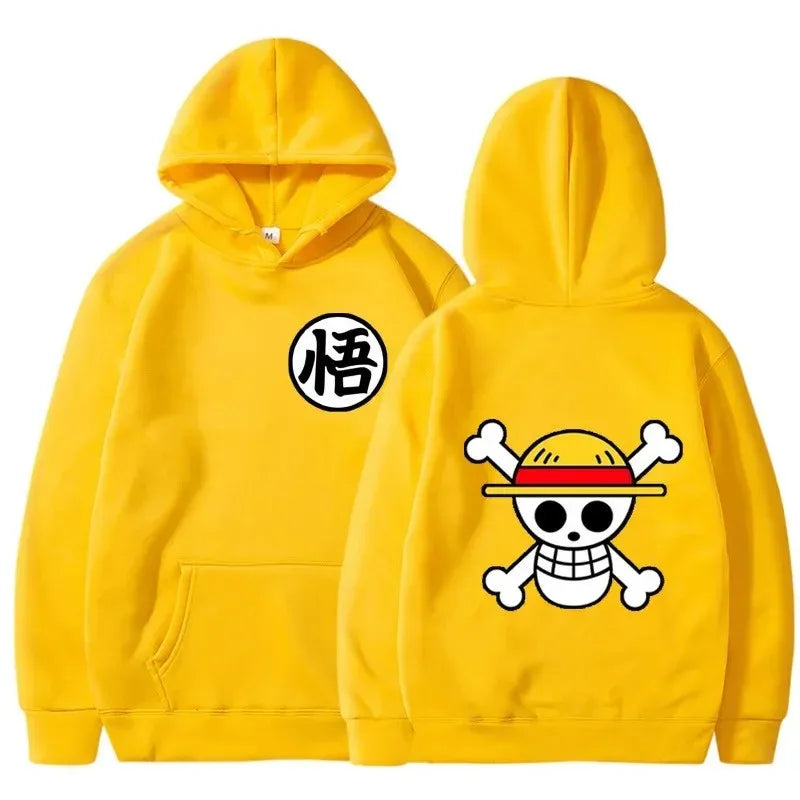 Straw Hat Pirates One Piece Manga Anime Hoodie Luffy Sweatshirt Pullover Hooded Top
