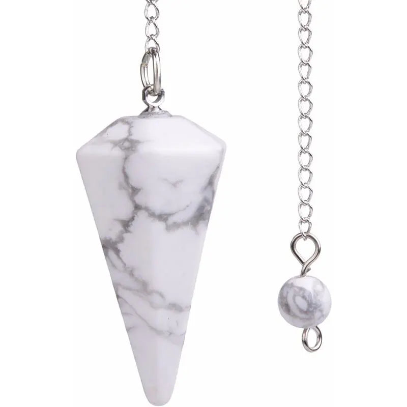 Natural Stone Quartz Agates Pendant Reiki Healing Cone Amethyst Charm Pendulum Pendants For Divination Dowsing Crystals