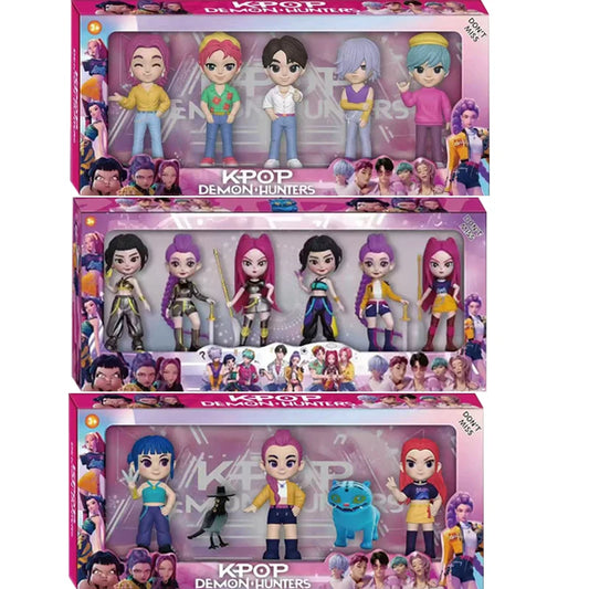 Kpop Demon Hunters Rumi Zoe Mira Toy Figures Dolls Huntrix Gifts Saja Boys