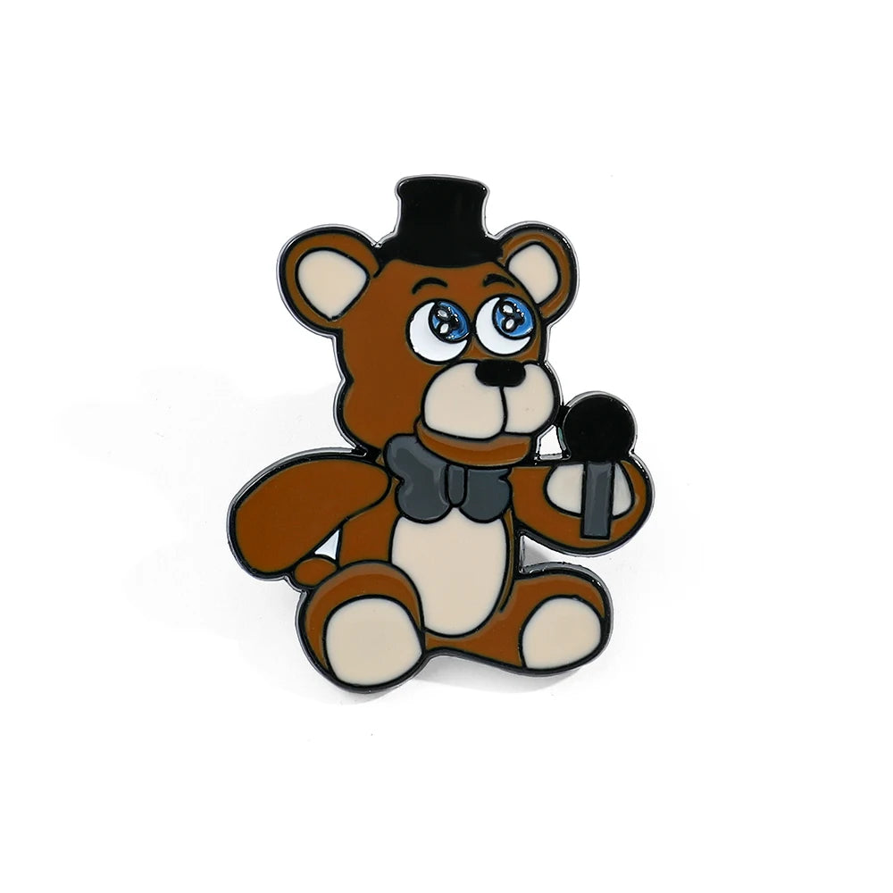 FNAF Brooch Five Night's At Freddy Enamel Pins Foxy Bonnie Animal Brooch