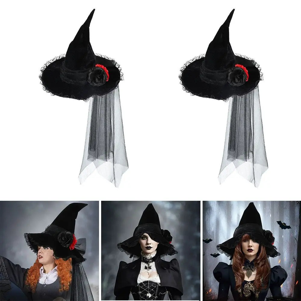 Witch Hat Gothic Queen Halloween Fancy Dress Costume Accessory