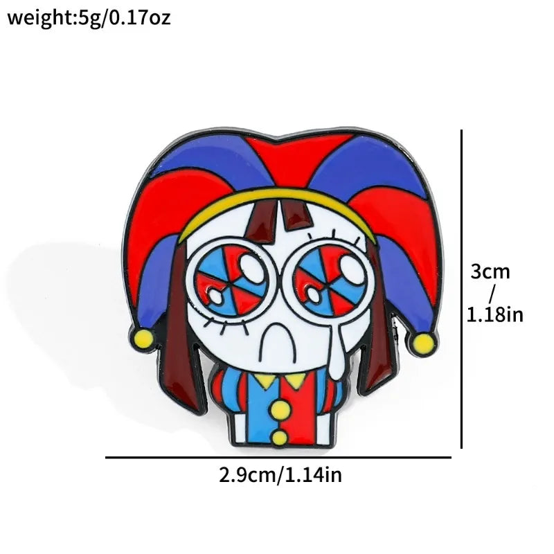 The Amazing Digital Circus Enamel Lapel Pin Badge Brooch TADC Pomni Jax Ragatha Accessories Jewellery