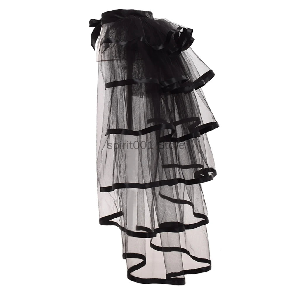 Sexy Ruffle Tutu Burlesque Steampunk Bustle Skirt Costume
