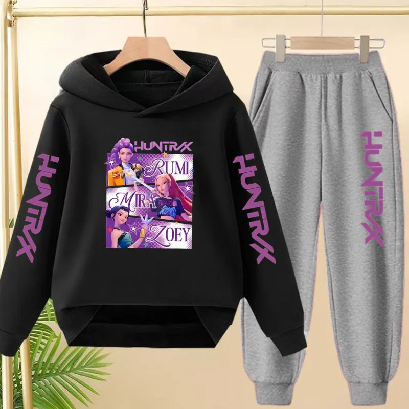 KPop Demon Hunters Tracksuit Hoodie Jumper Huntrix Clothes Joggers