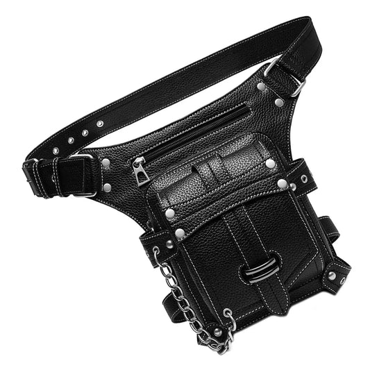 Unisex Gothic Waist Bag Fanny Pack Leg Hip Purse Pouch