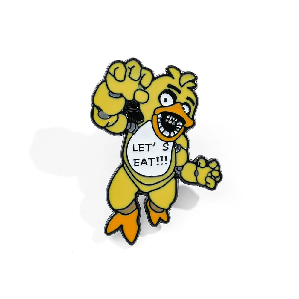 FNAF Brooch Five Night's At Freddy Enamel Pins Foxy Bonnie Animal Brooch